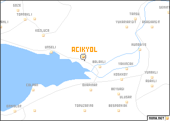 map of Açıkyol