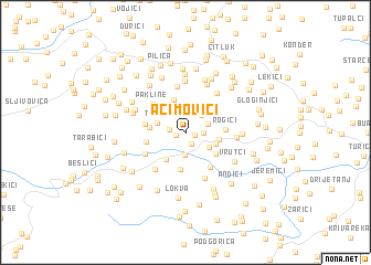 map of Acimovići