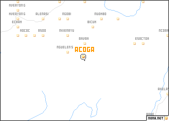 map of Acoga