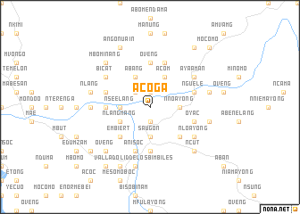 map of Acoga