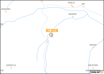 map of Acoma