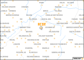 map of Açor