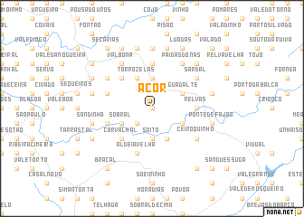 map of Açor