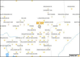 map of Açor