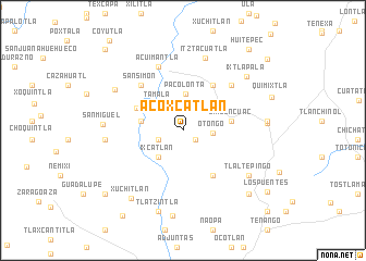 map of Acoxcatlán