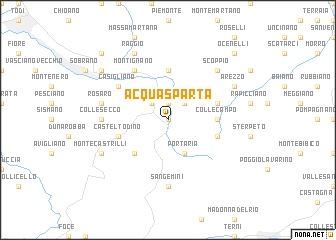 map of Acquasparta