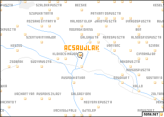 map of Acsaújlak