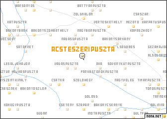 map of Ácsteszéripuszta