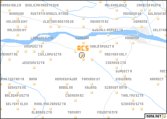 map of Ács