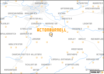 map of Acton Burnell