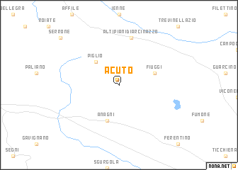 map of Acuto