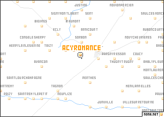 map of Acy-Romance