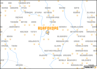 map of Adafokopé