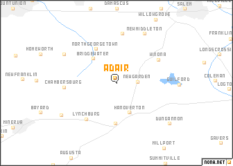 map of Adair