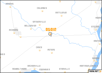 map of Adair