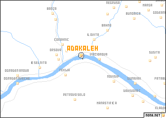 map of Ada Kaleh