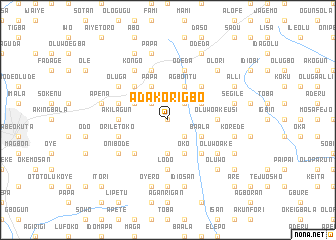 map of Adakorigbo