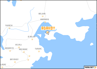 map of Adaköy