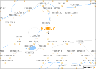 map of Adaköy