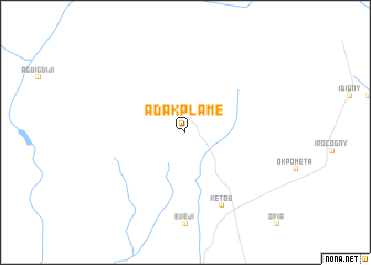 map of Adakplamé