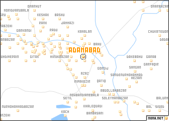 map of Ādamābād