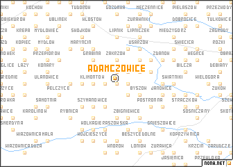 map of Adamczowice