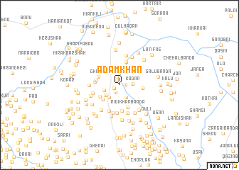 map of Ādam Khān