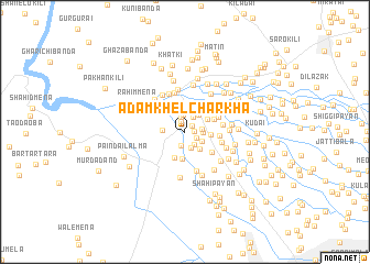 map of Adam Khel Charkha