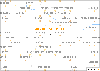 map of Adam-lès-Vercel