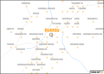 map of Adamou