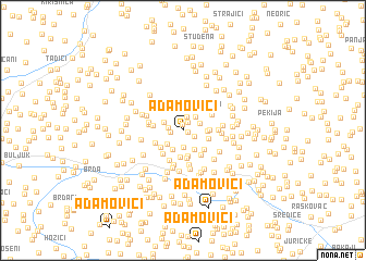map of Adamovići