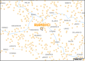 map of Adamovići