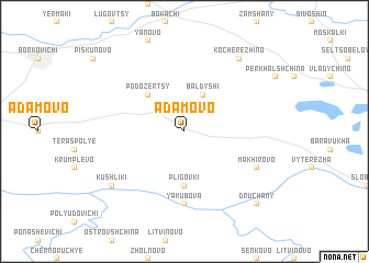 map of Adamovo