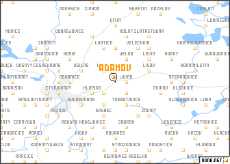 map of Adamov