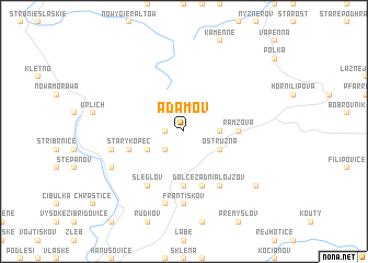 map of Adamov