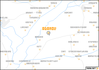 map of Adamov