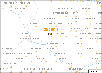 map of Adamov