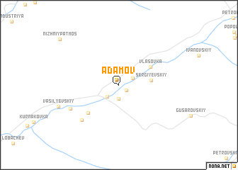 map of Adamov