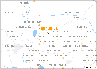 map of Adamowice