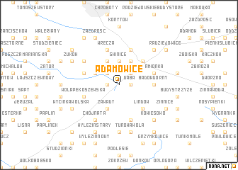 map of Adamowice