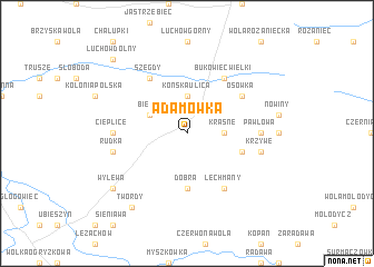 map of Adamówka