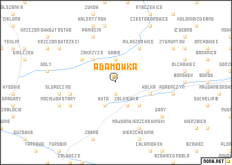 map of Adamówka