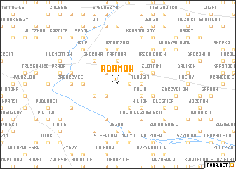 map of Adamów