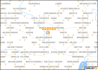 map of Adamów