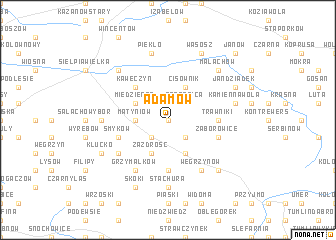 map of Adamów