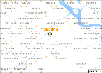 map of Adamów