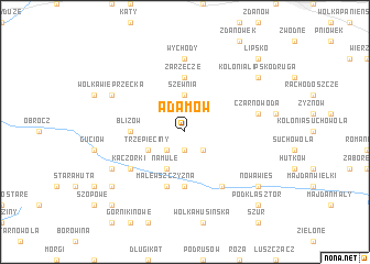 map of Adamów