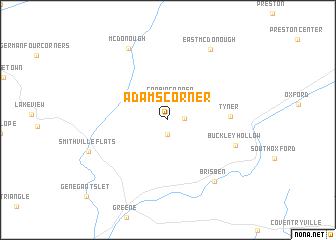 map of Adams Corner