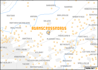 map of Adams Crossroads