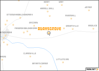 map of Adams Grove